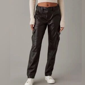 AEO Faux Leather Cargo Pants